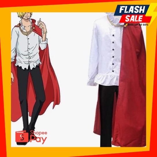 Vinsmoke Sanji Cosplay Costume Uniform Red Cap Suit Sets