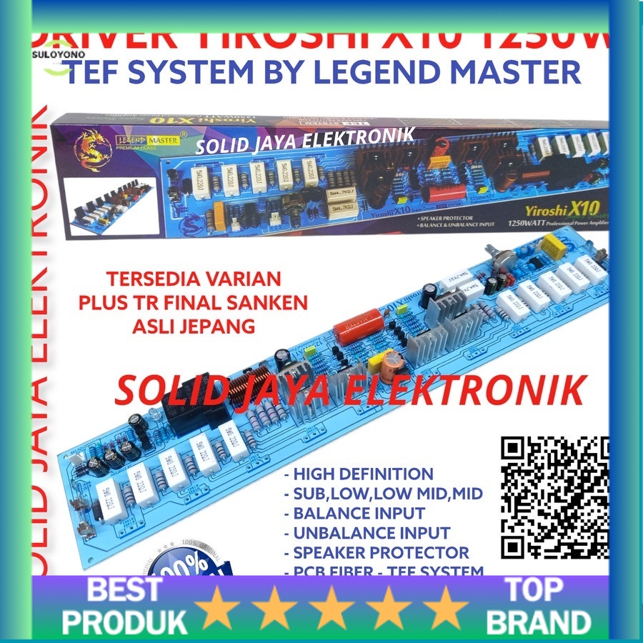 Jual DRIVER POWER YIROSHI X10 1250W MONO TANPA TR TEF SYSTEM AMPLI