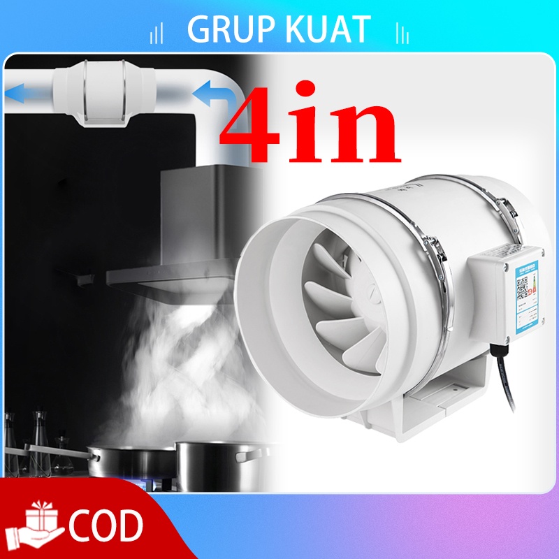 Jual 4 Inch Exhaust Fan 220v Booster Fan Wall Duct Inch Mini Inline Fan ...