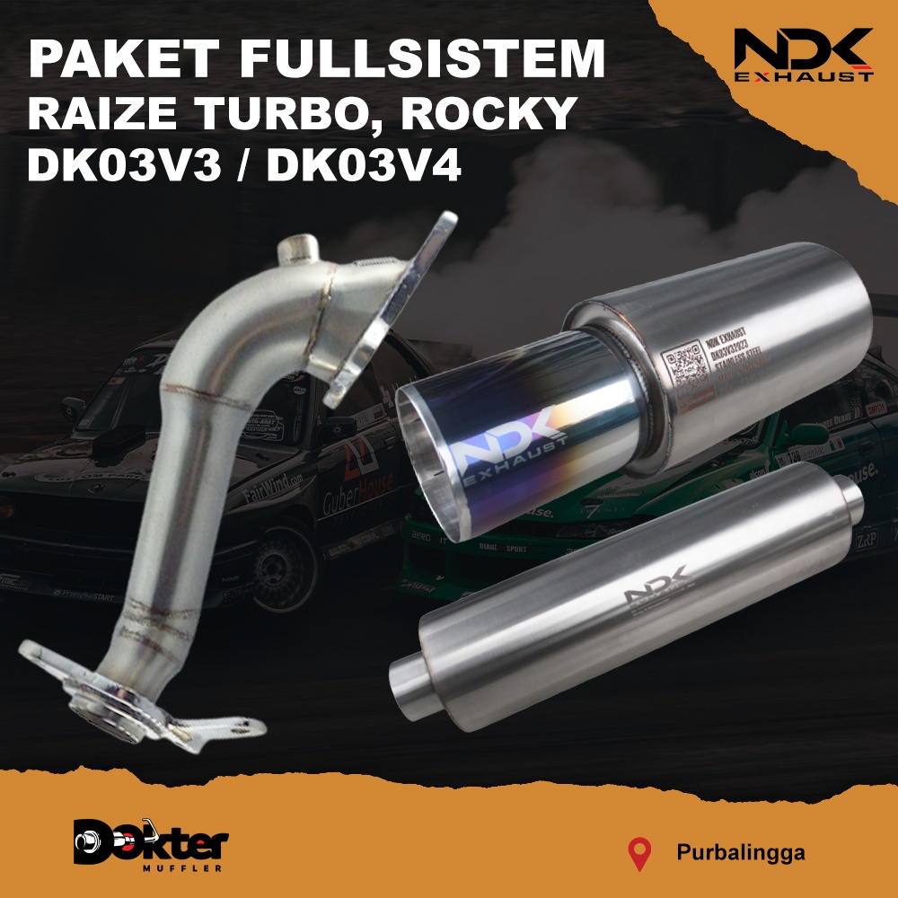 Jual KNALPOT RACING MOBIL RAIZE TURBO ROCKY FULLSISTEM DK03V3 BASS ADEM ...