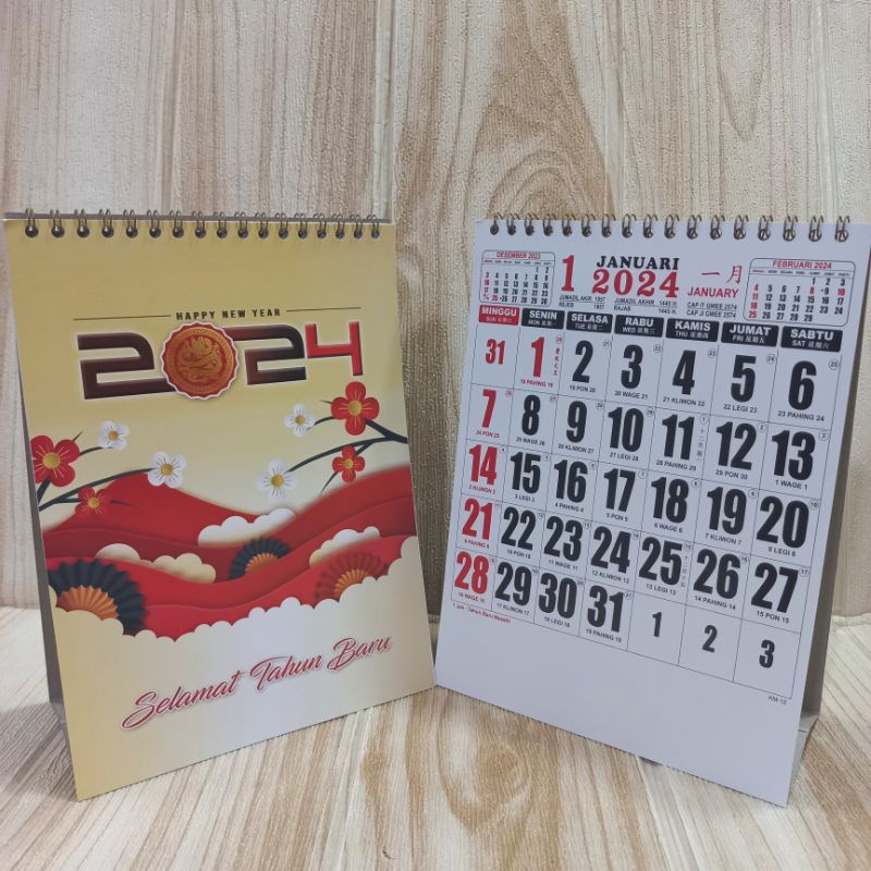 Jual Kalender Kerja Meja Angka Hitam 2024 Shopee Indonesia 