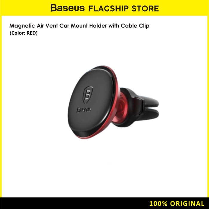 Jual BASEUS Magnetic Air Vent Car Mount Holder with cable clip