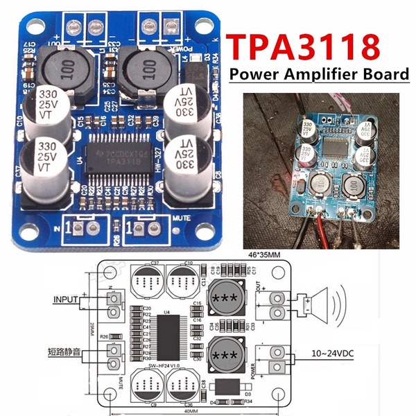 Jual (OML) Power TPA3118D2 60w Mono HW-327 TPA3118 Digital Audio ...