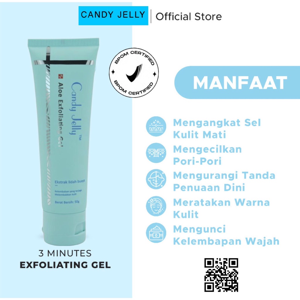 Jual Exfoliating Gel CANDY JELLY With AHA BHA PHA 50gr Exfoliasi