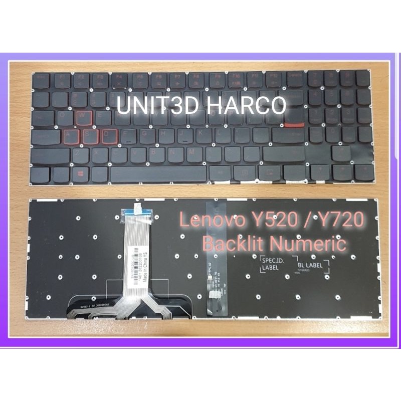Jual KEYBOARD LENOVO LEGION Y520 Y720 BACKLIT &,NUMERIC Shopee Indonesia