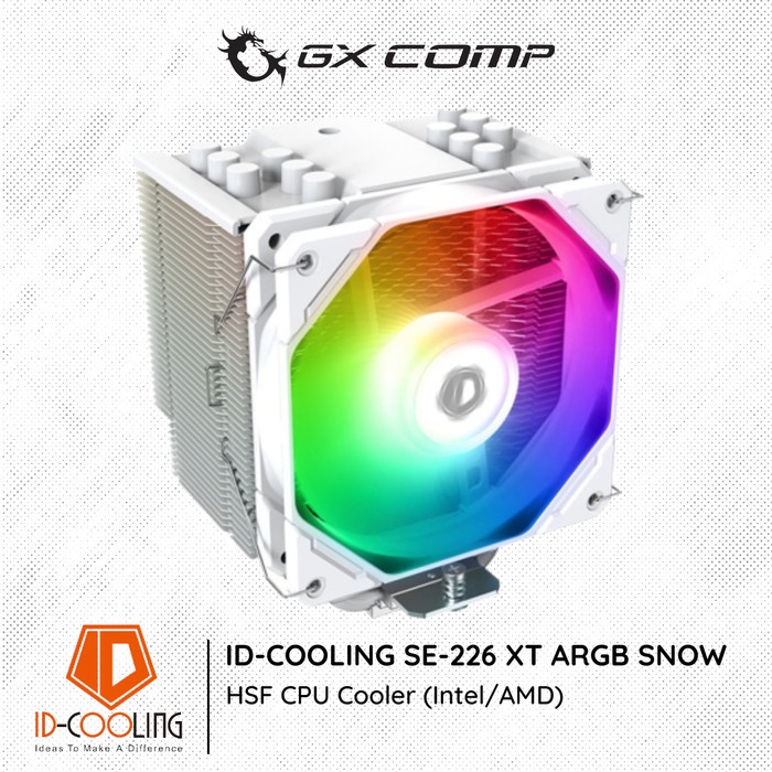 Jual ID-COOLING SE-226-XT ARGB SNOW WHITE 120MM CPU Cooler HSF Intel ...
