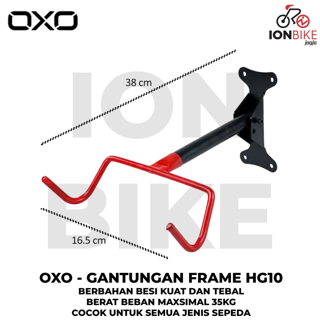 Jual Gantungan Sepeda OXO HG10 Frame Tembok Wall Hanger Bracket Dudukan ...