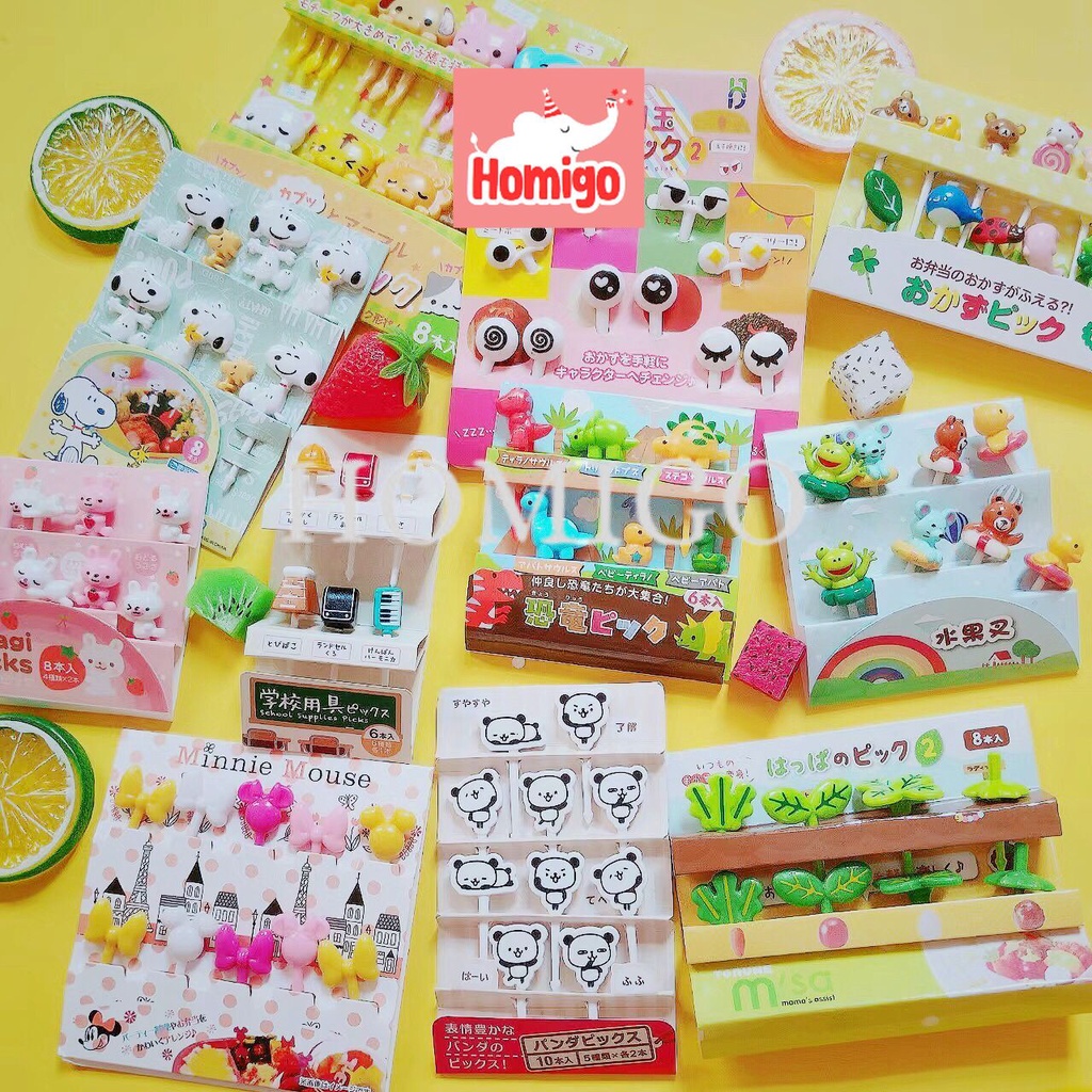 Jual Homigo Tusukan Bento Karakter Tusukan Gemoy Lucu Garpu Bento Buah ...