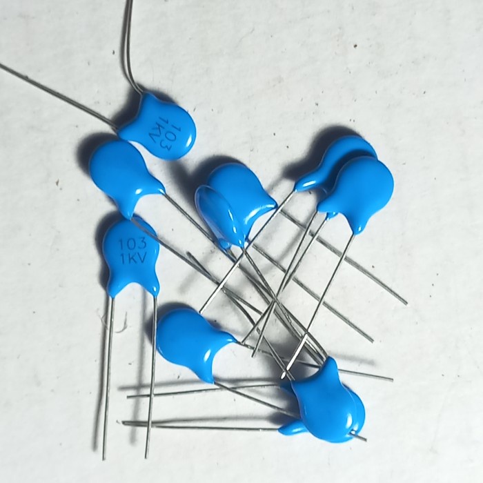1000pcs Blue Ceramic Disc Capacitors 1kv 1000v 103pf 10nf 0.01uf Connector - Con