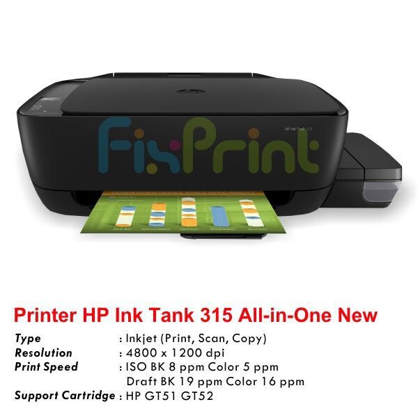 Jual Hp Ink Tank 315 Printer Hp 315 Multifunction Print Scan Copy All In One Printer Hp