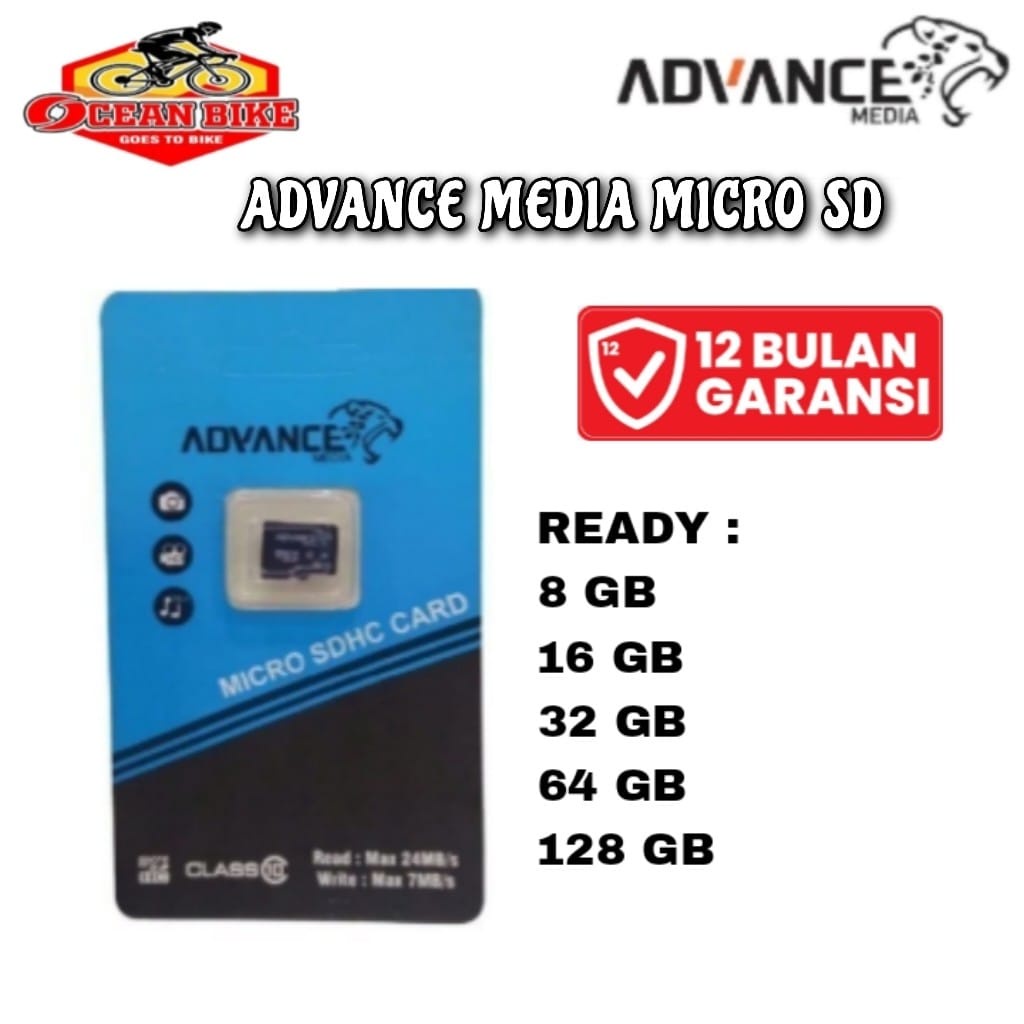 Jual ADVANCE MEDIA Memory Card Kartu Memori TF Class10 Kapasitas 8 16 32 64 128 GB MMC Class 10