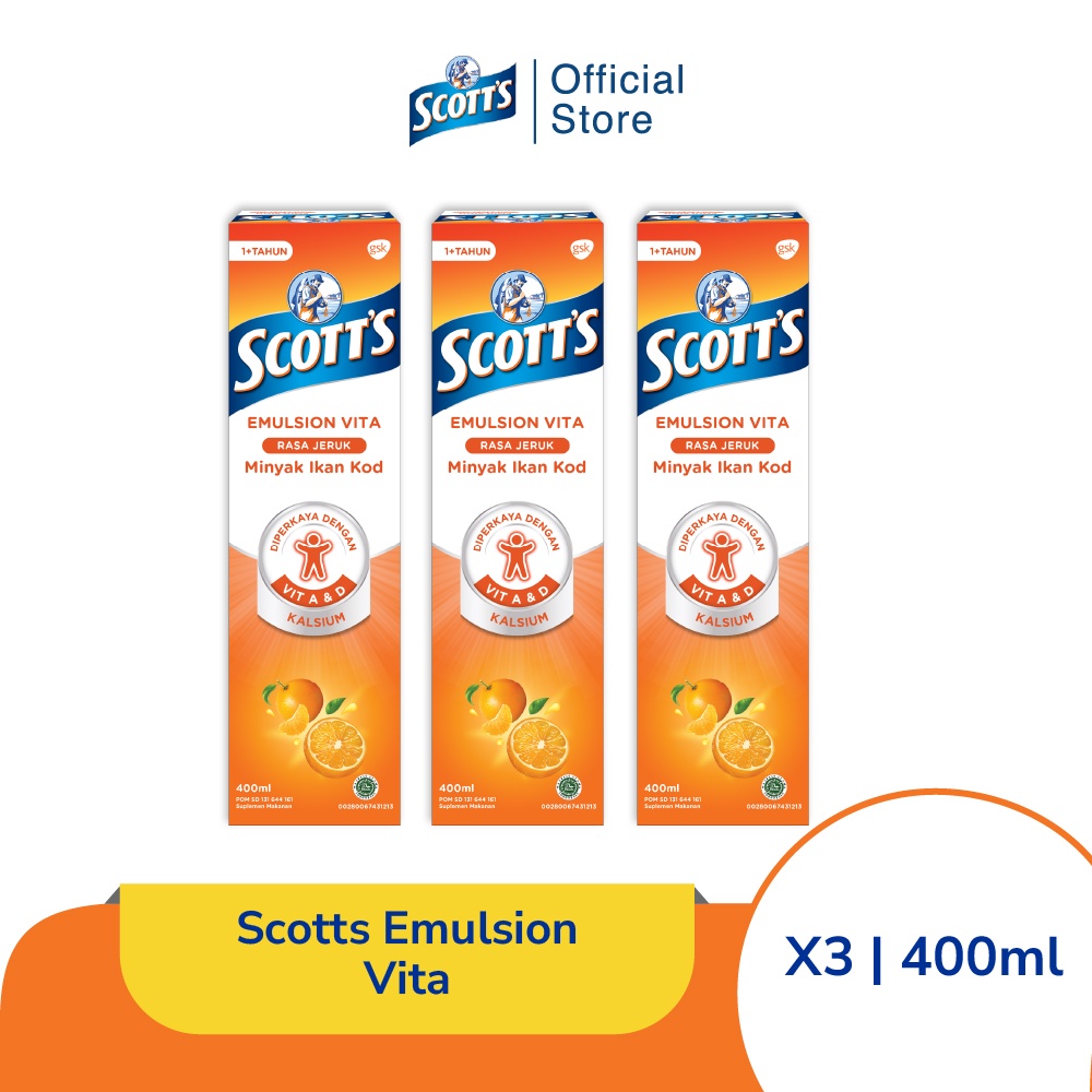 Jual Scott's Vitamin dengan Omega 3, Vitamin A dan D + Kalsium Vita ...