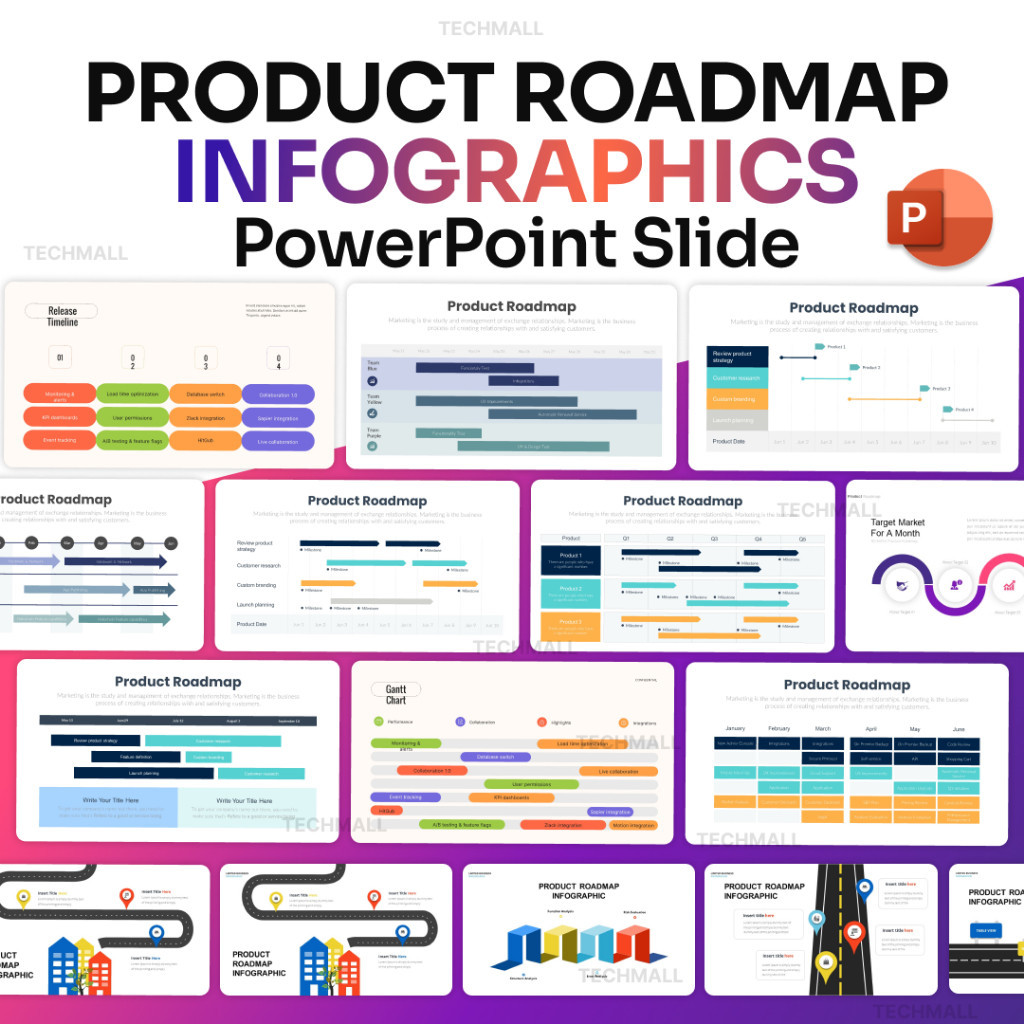 Jual [ Lifetime ] Product Roadmap Infographics PowerPoint Presentation ...