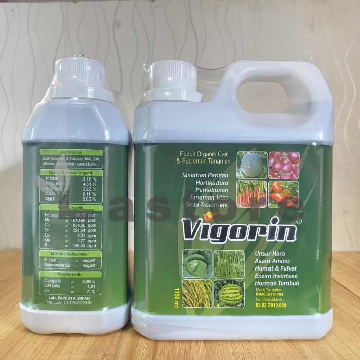 Jual Pupuk Organik Cair VIGORIN 1150 ml Suplemen Tanaman | Shopee Indonesia