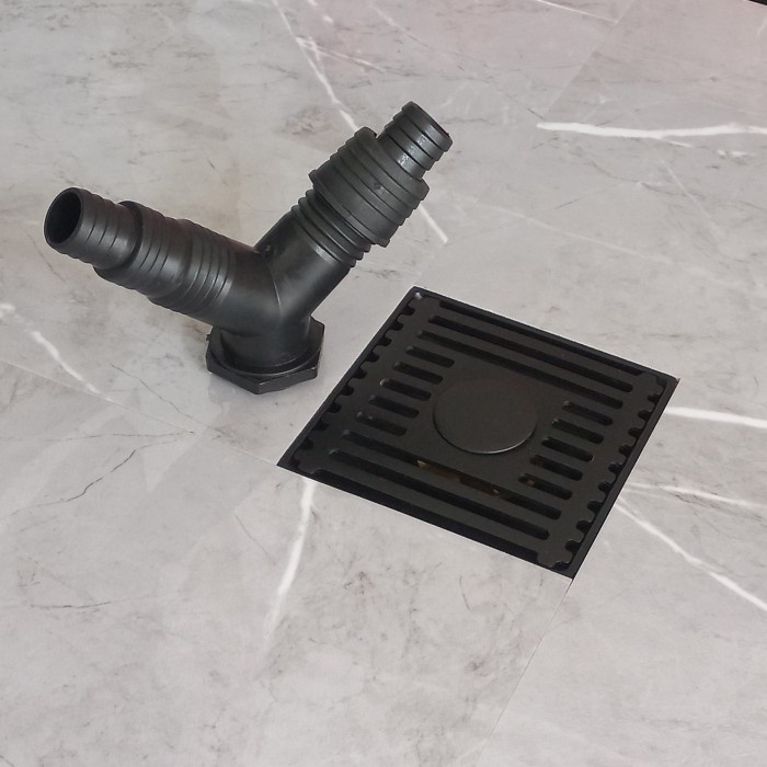 Jual Floor Drain Hitam Dengan Sambungan Pipa Mesin Cuci Ganda Model Bamboo - Bambo Hitam | G ...