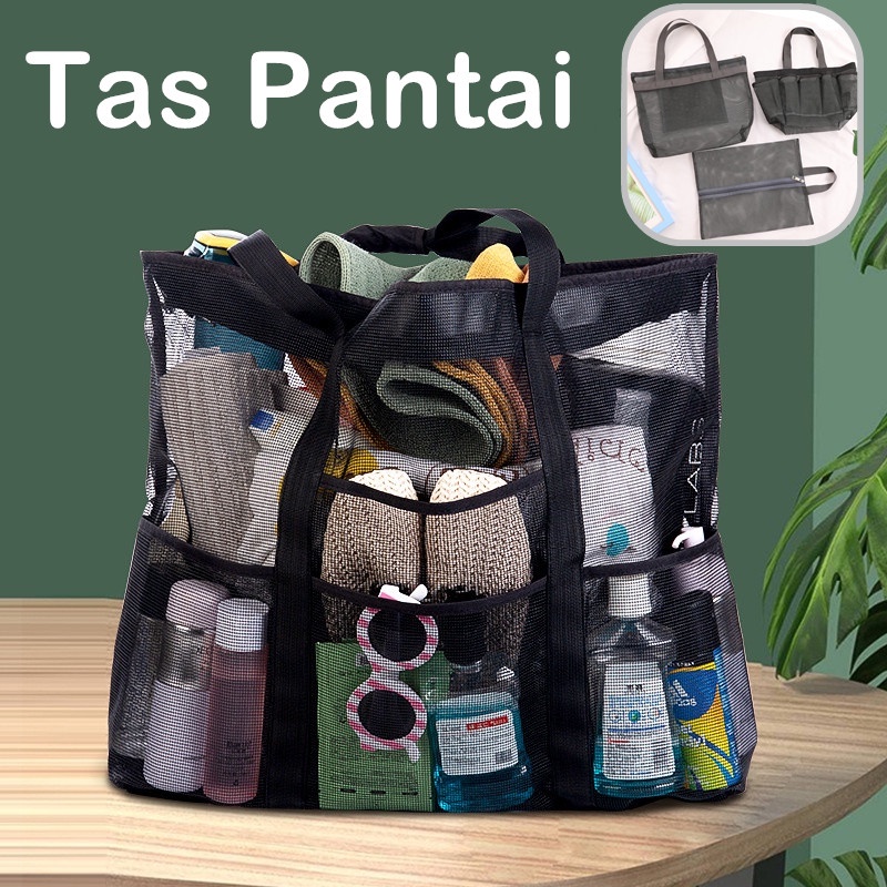 Jual Tas Mest Bernapas Beberapa Kantong Mest Tas Pantai Kapasitas Besar Tas Tote Kantong