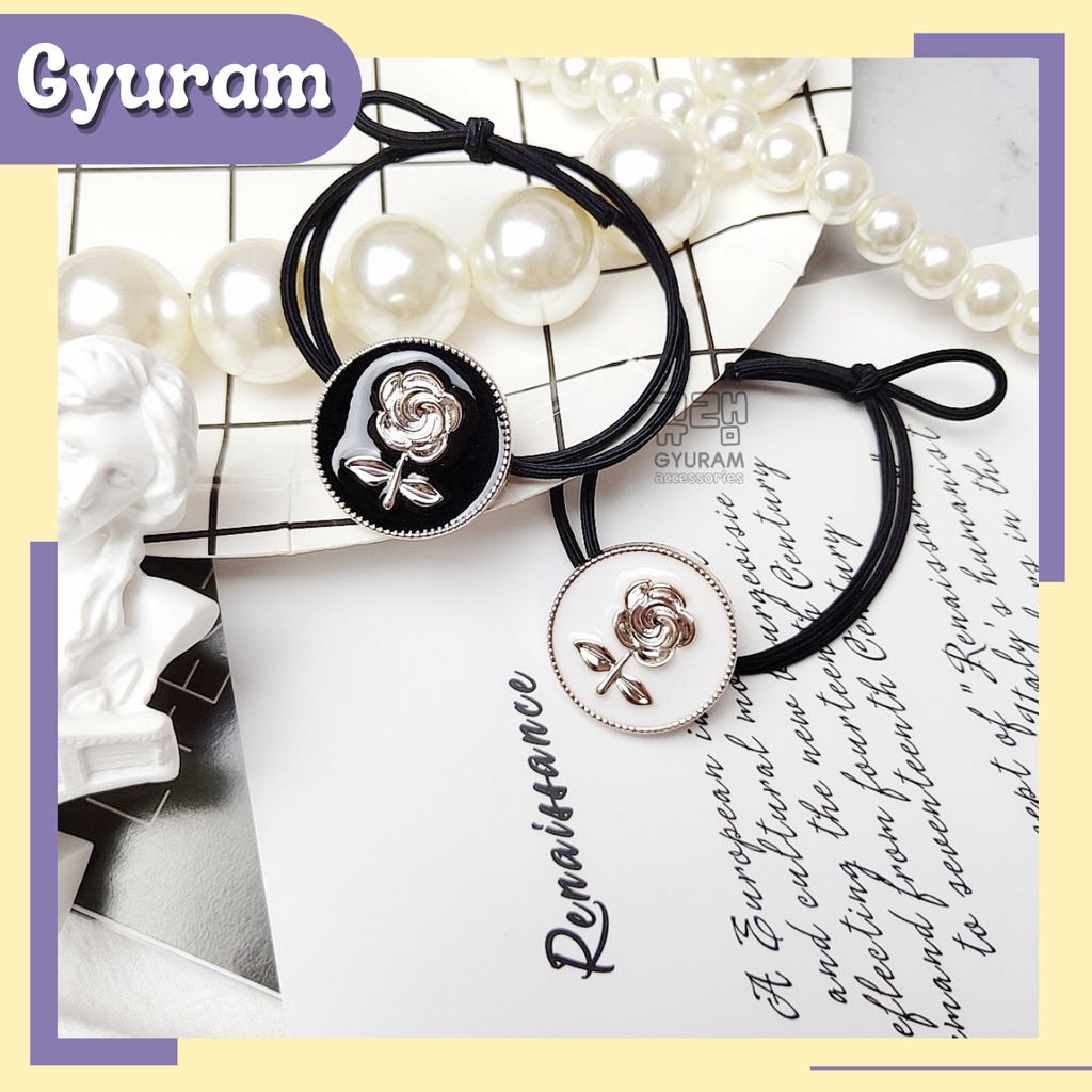 Jual Tali Ikat Rambut Dewasa Korea Rose Mawar Lucu Aesthetic Aksesoris