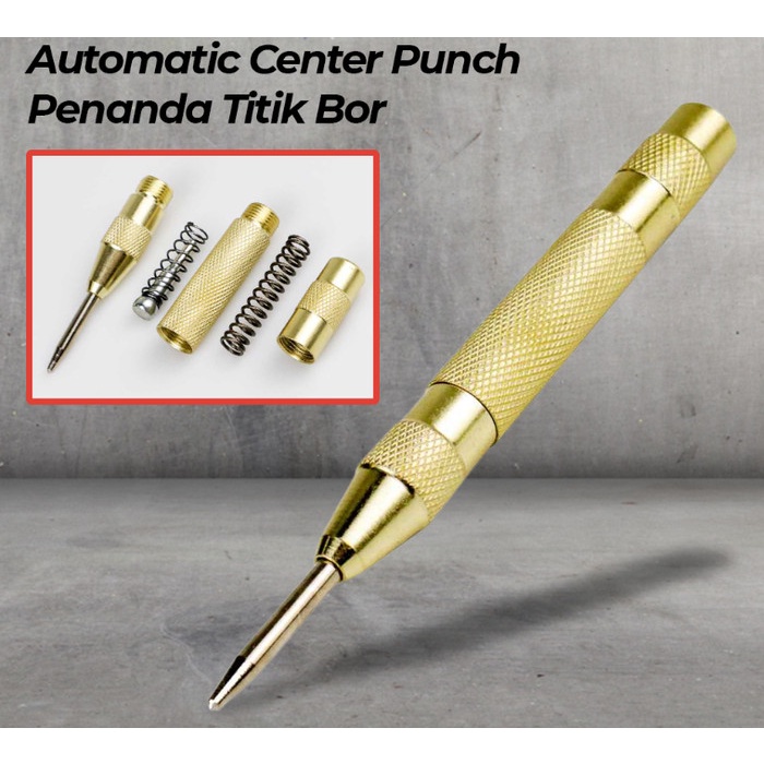 Window Punch Tool 4-Piece Automatic Center Punch Set - Spring Loaded ...