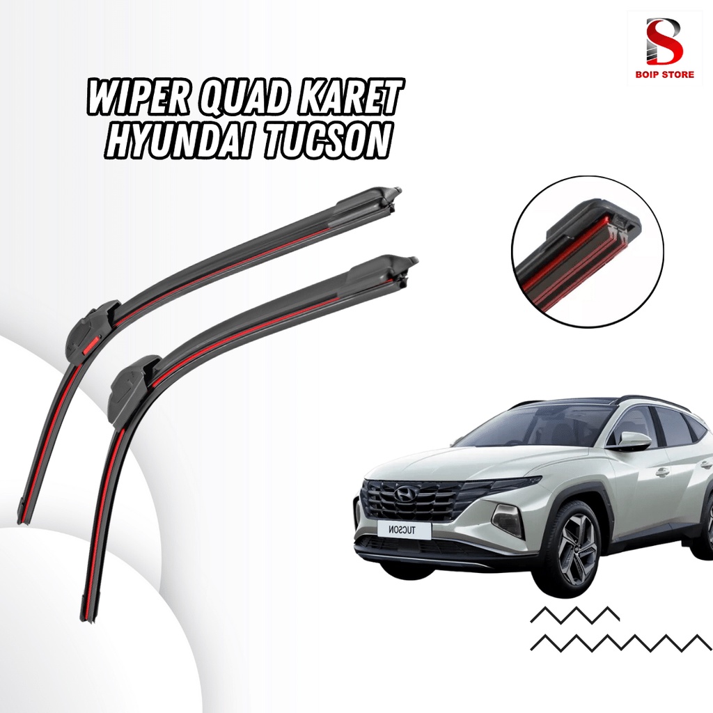 Jual 1 SET (2 PCS) Wiper Quad Blade Hyundai Tucson / Wiper 4 Lapis ...