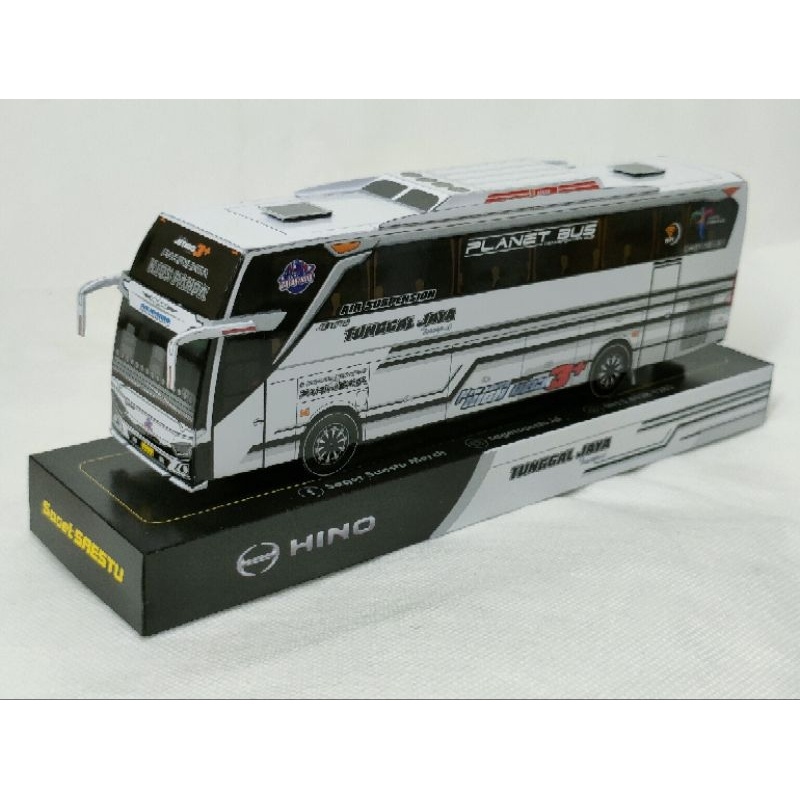 Jual MINIATUR BIS BUS PAPERCRAFT JETBUS 3TUNGGAL JAYA TRANS KIDS PANDA ...