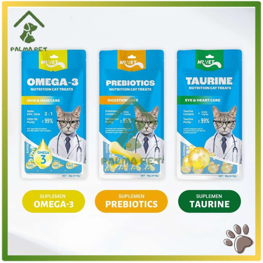 Jual MrVet Cat Treats 60 Gram (15 Gram x 4) | Shopee Indonesia