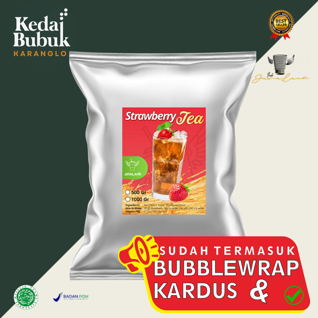 Jual (Super) Bubuk Minuman Strawberry Tea Javaland Kemasan 1 Kg ...
