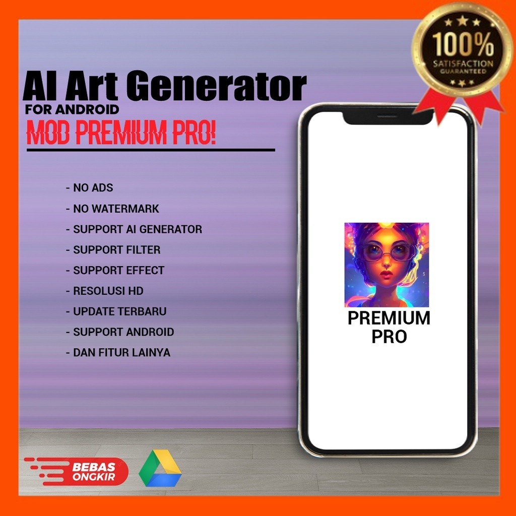 Beli 1 Gratis 1 Aplikasi AI Art Generator Pro Premium Selamanya khusus Android