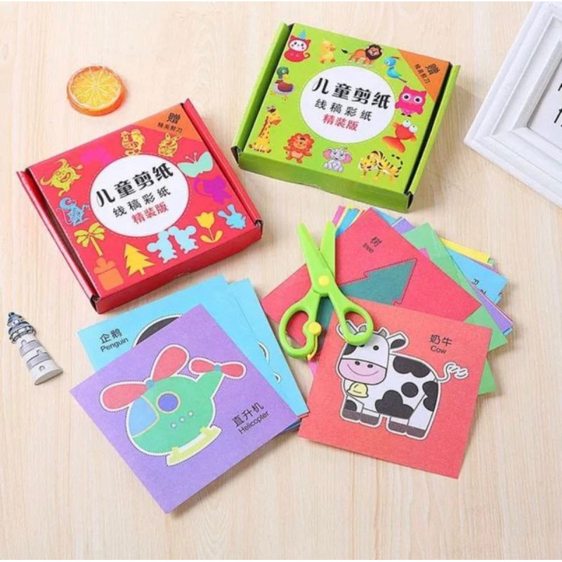 Jual Mainan DIY PAPER CUTTING | menggunting gunting lembar kertas ...