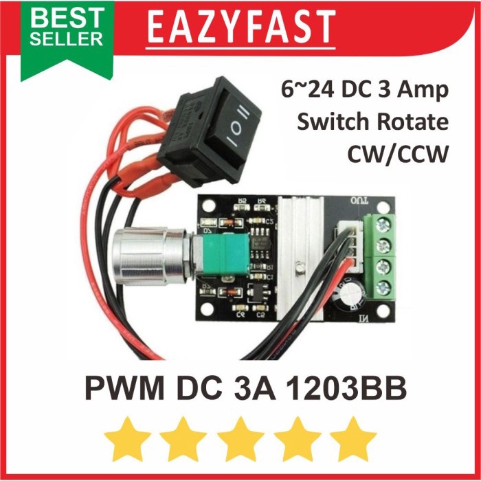 Jual PWM DC 3A 1203BB Fwd Reverse CW CCW Motor Speed Controller Dimmer ...