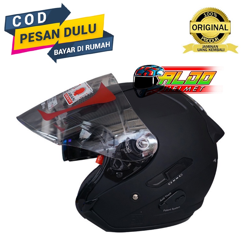 Jual Helm Kece Kekinian HELM KYT GALAXY FLAT R BLACK DOFF ORIGINAL / KYT GALAXY 2 VISOR TERMURAH