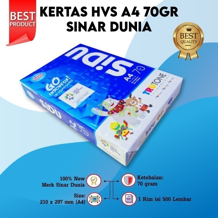 Jual Kertas Hvs Sidu A4 70 Gsm 1 Rim Shopee Indonesia