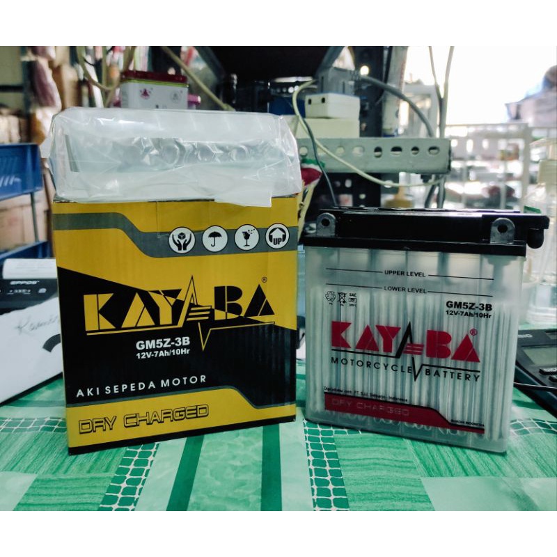 Jual QW93N AKI MOTOR KAYABA GM5Z 12v-7ah untuk grand, mio G, smile