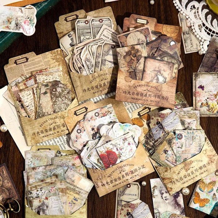 Jual Sticker Scrapbook Decoration Vintage RETRO COLLECTION Stiker Isi ...