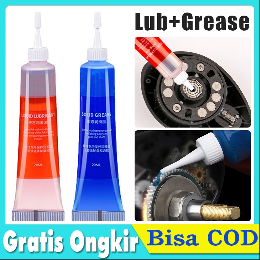 Jual COD 2 Pcs Grease Minyak Pelumas Reel Pancing 20 ml