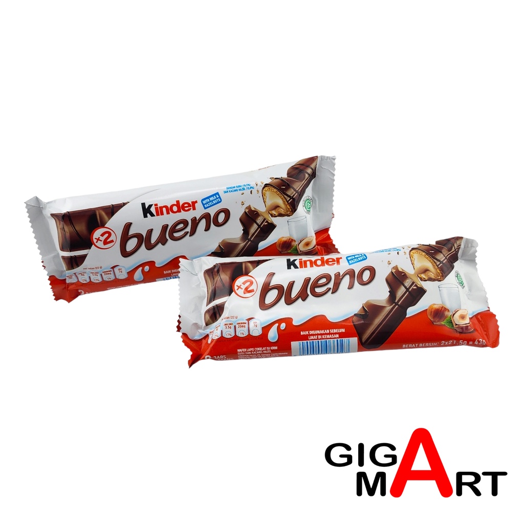 Jual Kinder Bueno Wafer Lapis Cokelat Isi Krim Susu Dan Kacang Hazel ...