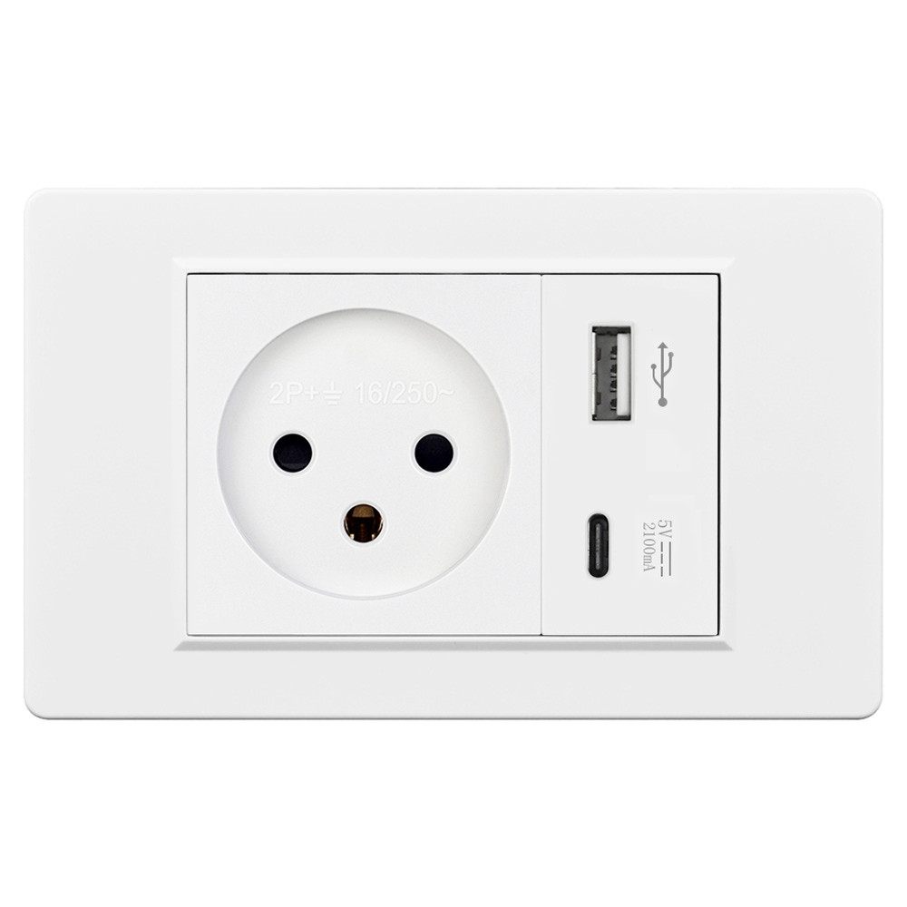 Jual VISWE power socket israel 16A 250V, Type-c usb power socket 5V 2A ...