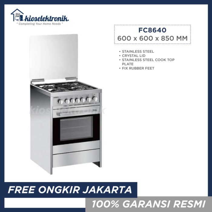 Jual Modena FC8640 Free Standing Cooker - Kompor 4 Tungku Oven Fano FC ...