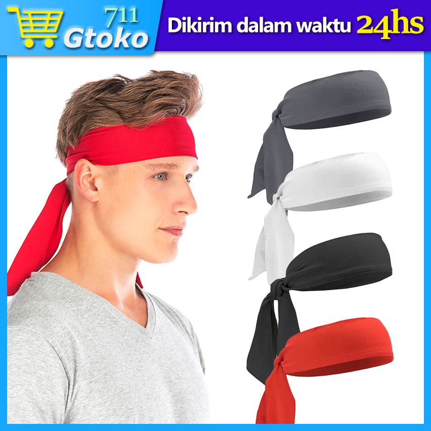 Jual Headband Tennis Ikat Running Gym Fitness Bandana Ikat Kepala Olahraga Pria Wanita Shopee