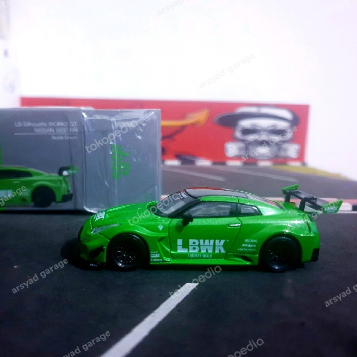 Jual Diecast Mini GT LBWK Silhouette GT Nissan R35 GT Apple Green no ...