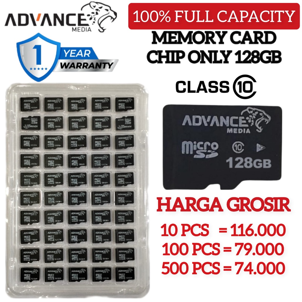 Jual Kartu Memori Advance Media Micro SD 128 GB Memory Card TF Class10