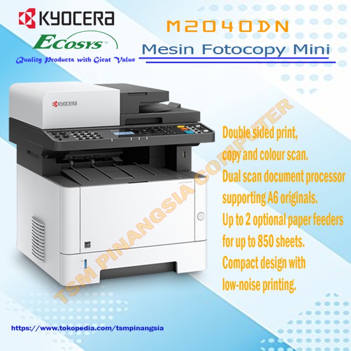 Jual Kyocera ECOSYS M2040 DN Foto Copy F4 Multi Fungsi Print Scan Copy