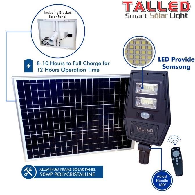 Jual LAMPU JALAN PJU SOLAR CELL TENAGA SURYA TALLED 2 IN 1 LED BY ...