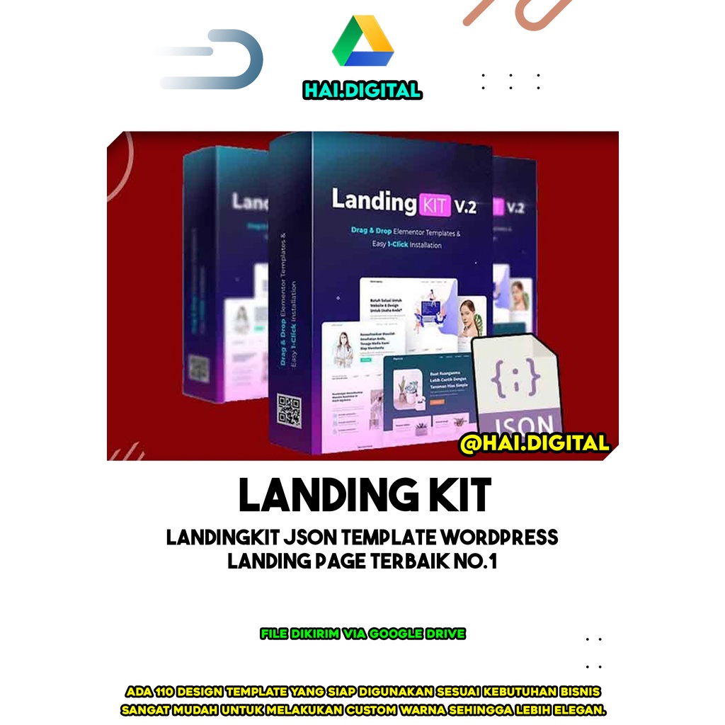 Jual Landingkit JSON Template Wordpress Landing Page Terbaik No.1