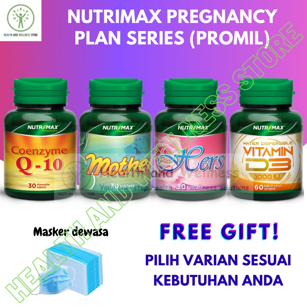 Jual NUTRIMAX PREGNANCY PLAN PROMIL SERIES COENZYME Q10 COQ10 MOTHER