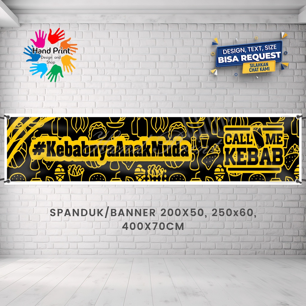 Jual Spanduk Banner Mmt Makanan Kebab Martabak Manis Martabak Telor Baklor Mie Ayam Bakso Rusuk 7763