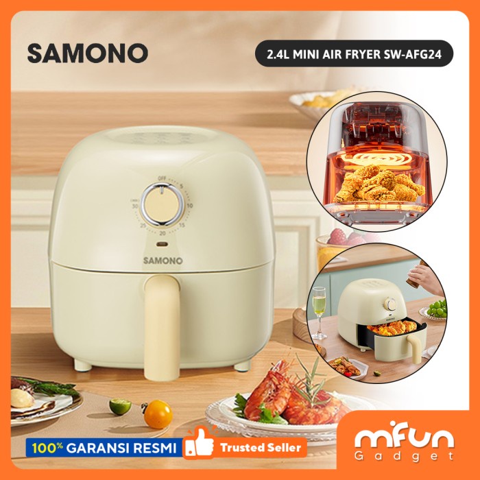 Jual SAMONO Mini Air Fryer Low Watt Mesin Penggorengan 2.4 Liter SW ...