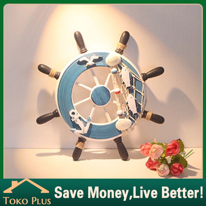 Jual Pajangan Kemudi Kapal Ocean Bahan Kayu Hiasan Dinding Pajangan