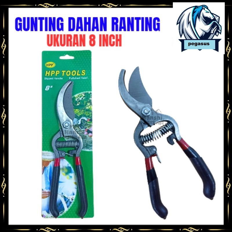 Jual pegasus Gunting Dahan Ranting Rumput Bunga Tanaman 8 Inch / HPP ...