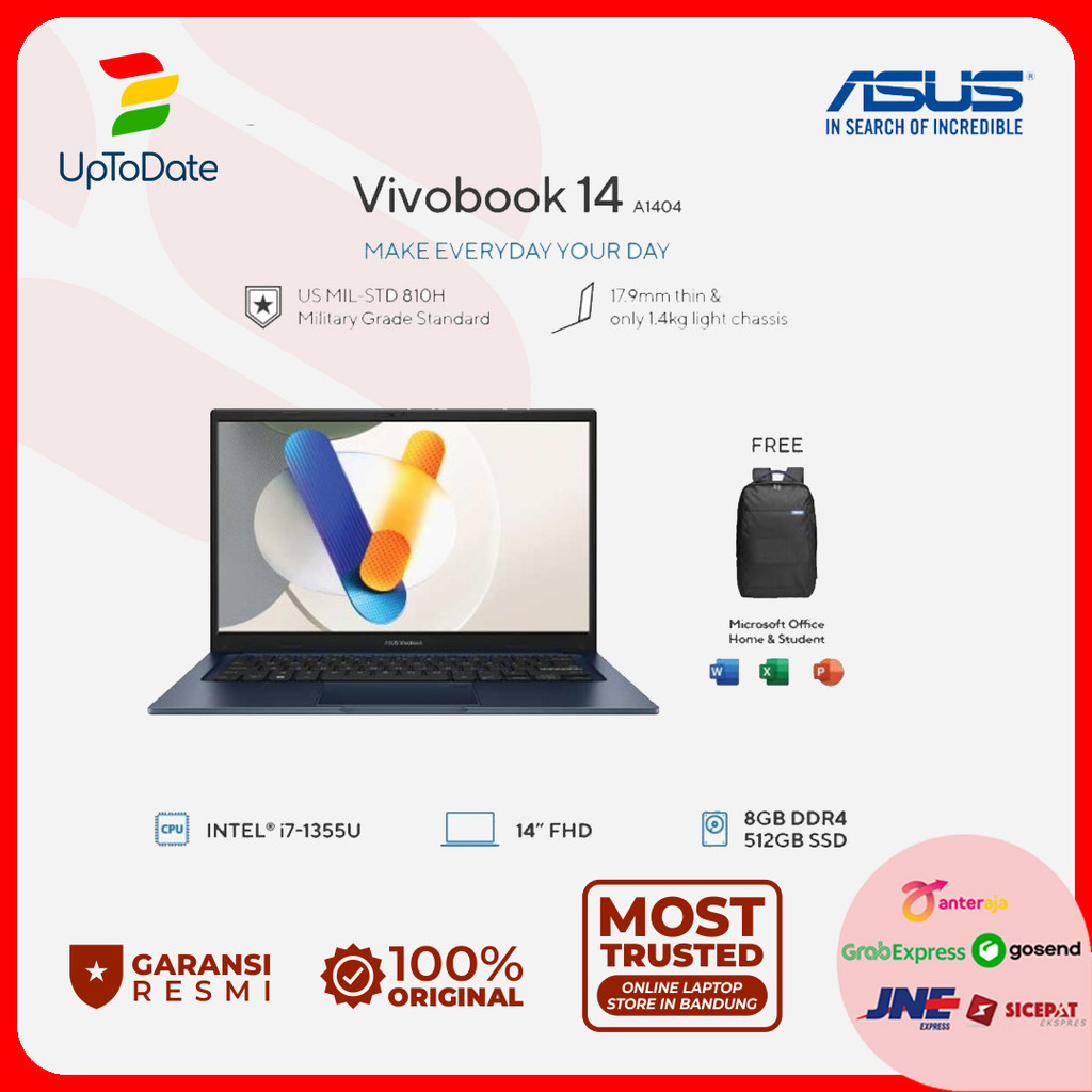 Jual Asus Vivobook 14 A1404VA-VIPS751 Core i7-1355U 8GB 512GB 14