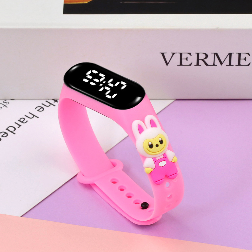 Jual HBS 472 Jam Tangan Labubu LED Digital Wanita Pria Rubber ...